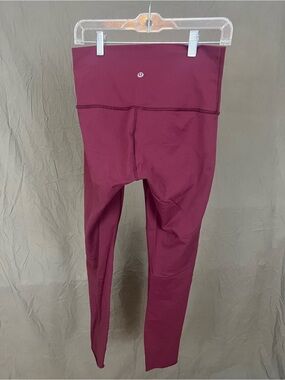 lululemon deep burgundy performance leggings